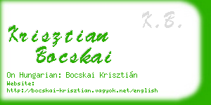 krisztian bocskai business card