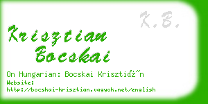 krisztian bocskai business card